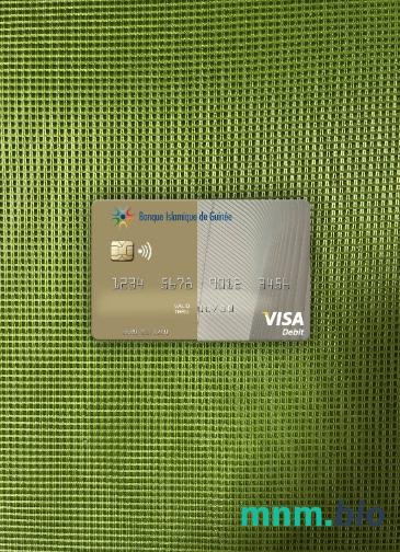 Guinea Banque Islmaique de Guinée visa obciążyć card wygląd fotograficzny skan PSD + zdjęcie